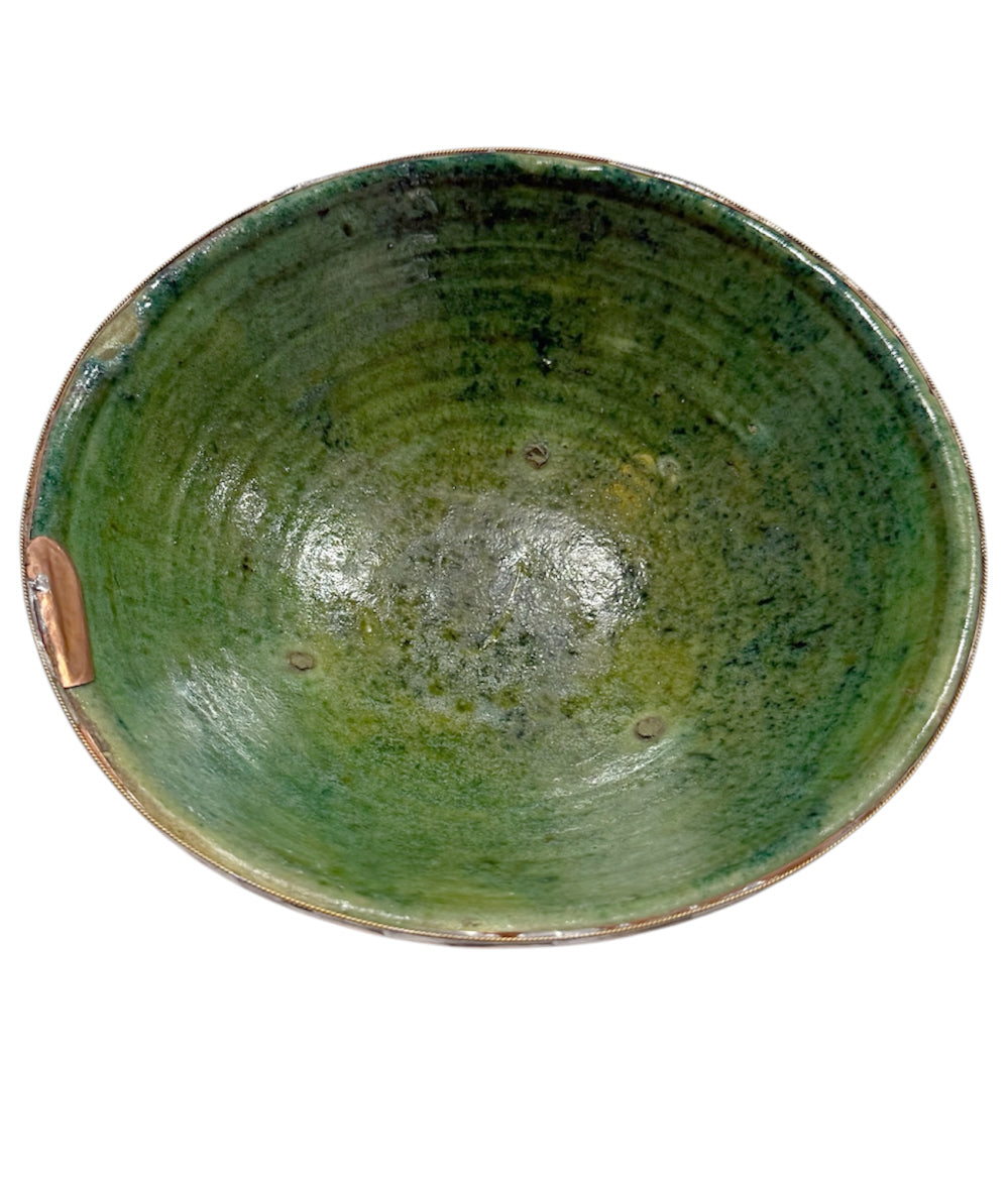 Tamegroute bowl with copper rim Ø 20