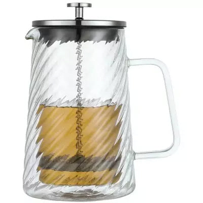Klausberg glazen piston koffie- en theezetter – 0,35 liter, dubbelwandig