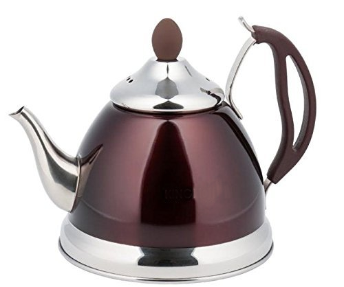 Kinghoff theepot RVS 1 liter met filter – ook voor inductie, in 4 kleuren – foto 4