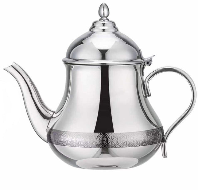 Marokkaanse theepot RVS Fes 1,8 liter – hoogglans 18/10 staal, voor inductie