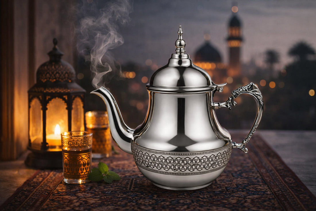 Marokkaanse theepot RVS – traditionele Arabische theepot, 0,8 tot 1,8 liter – foto 15
