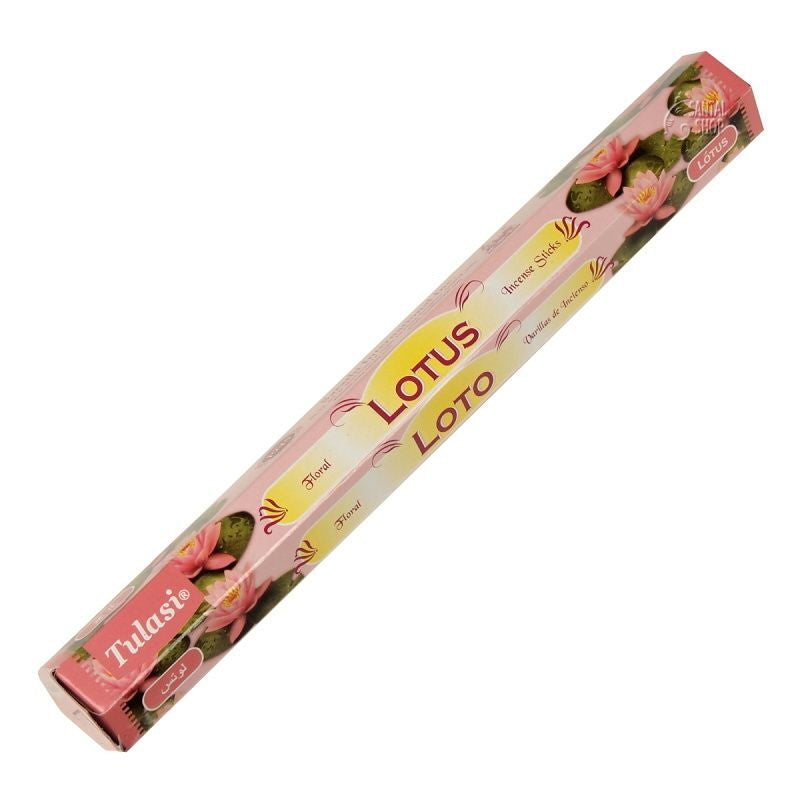 Tulasi Lotus wierookstokjes – bloemige lotusgeur, handgerold in India