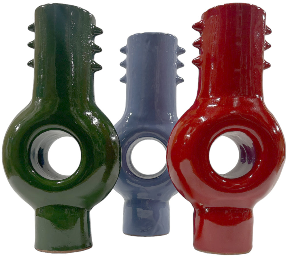 Marokkaanse keramische vaas stekelring – handgemaakt, 28 cm hoog