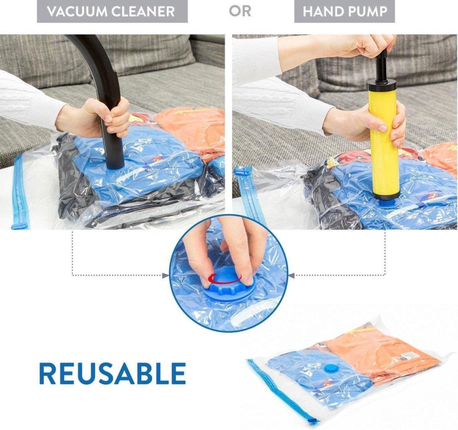 Vacuüm opbergzakken 60 x 80 cm – 4 vacuümzakken voor kleding en dekbedden – foto 2