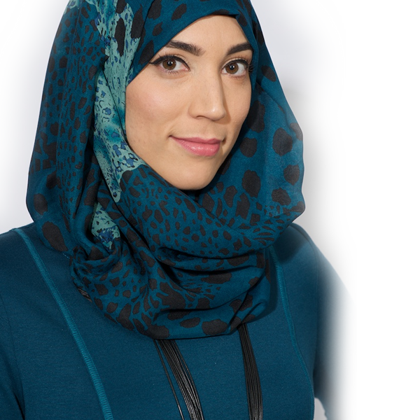 Abaya Deep Ocean, model Vivienne – Punto Milano met zakken en ritsen – foto 2
