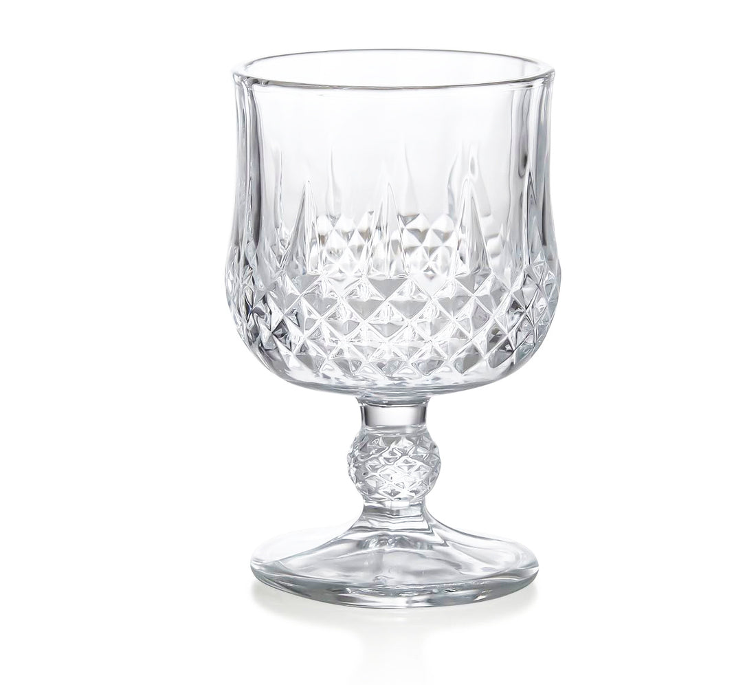 Hakal geslepen glazen op voet – set van 6, 206 ml per glas – foto 2