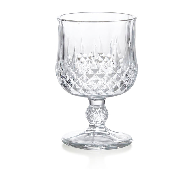 Hakal geslepen glazen op voet – set van 6, 206 ml per glas – foto 2