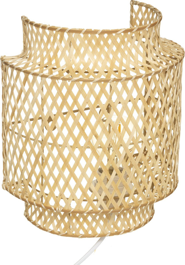 Atmosphera wandlamp Liby van bamboe – naturel, Ø 23 cm, fitting E27 – foto 2