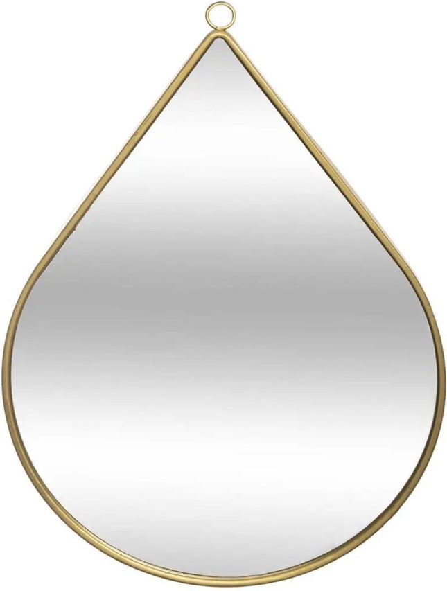 Atmosphera wandspiegel druppel – goudkleurig metaal, 39 x 28 cm