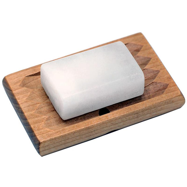 Najel houten zeephouder Wellness – rechthoekig, schima superba met vernis