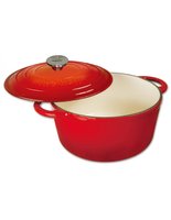 Kinghoff 1612 - cast iron casserole dish - oval - 33 cm - 6.2L - red - enamel