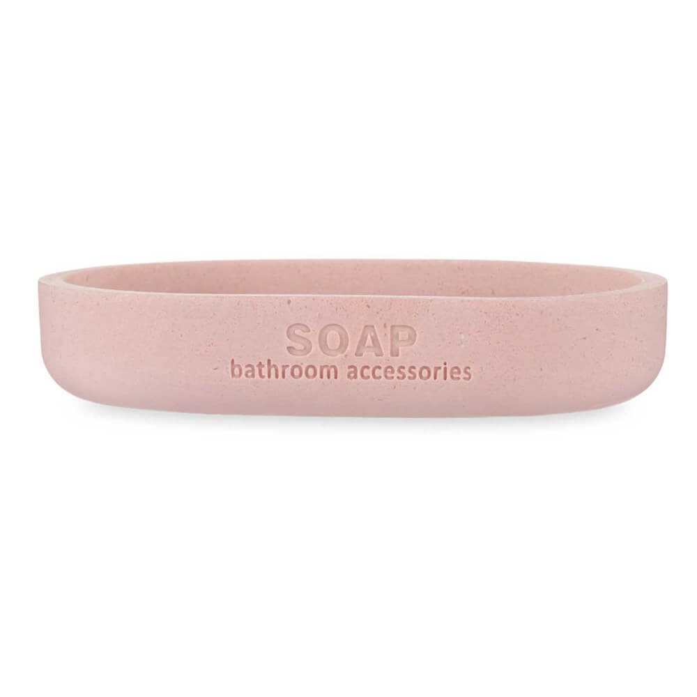 Porte-savon Rose – Résine & Bambou – 12,5 cm