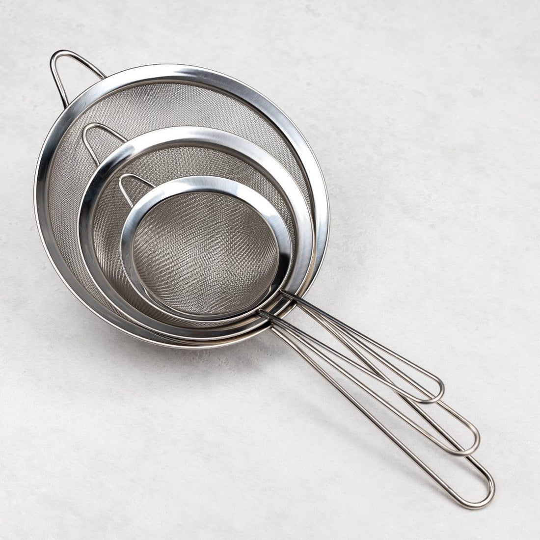 Kinghoff zevenset 3-delig – RVS keukenzeefjes van 10, 14 en 18 cm – foto 3