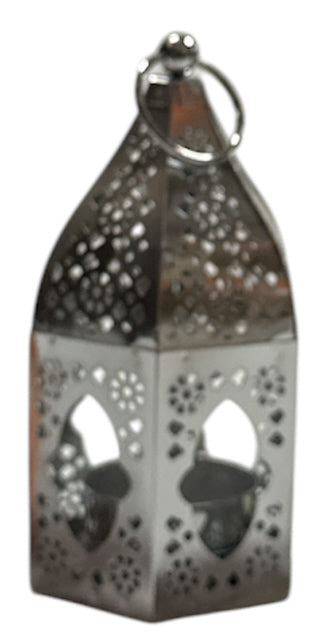 Fatima mini lantaarn – Marokkaanse kaarsenhouder met kristallen, 13 cm – foto 2