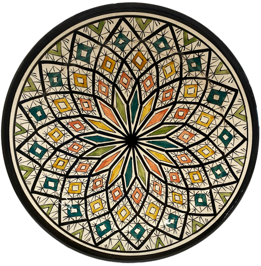 Marokkaanse schaal zwaka zwart 35 cm