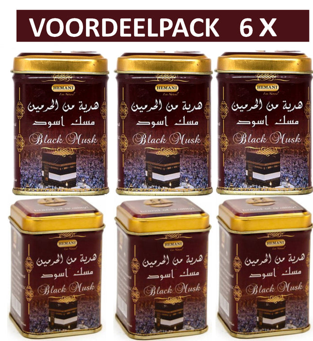 Hemani black musk geurblokjes – musk jamid, alcoholvrij, 6 stuks