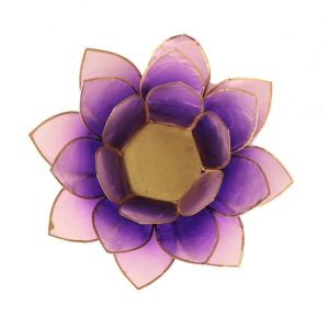Lotus sfeerlicht violet goudrand