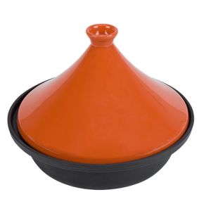 Cosy&Trendy Tajine - Geschikt voor inductie - zwart/oranje - Ø 30 cm 