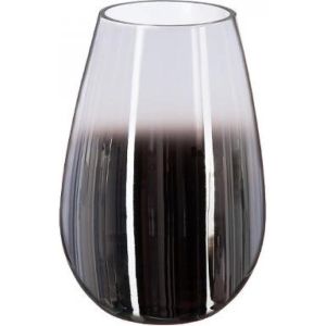  Glazen Vaas - gerookt glas - Smoke glas - H 23 cm 