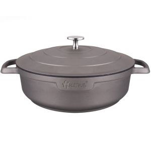 Hakal line lage braadpan met ergonomische handgrepen - 4.5 L, 28 cm ovenbestendige kookpot