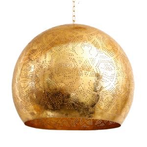 Oosterse hanglamp bol filigrain stijl XL - vintage goud