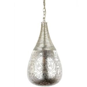 Oosterse filigrain design hanglamp druppel & draad Vintage zilver