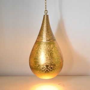 Oosterse filigrain design hanglamp druppel & draad Vintage Goud
