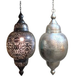Marokkaanse filigrain arabia hanglamp zilver