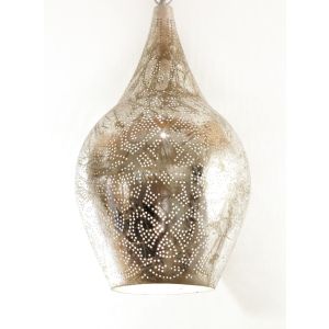 Oriëntaalse hanglamp filigrain stijl - vaas - vintage zilver