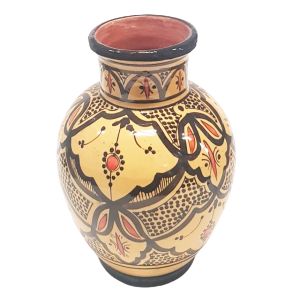 Marokkaans aardewerk vaas geel