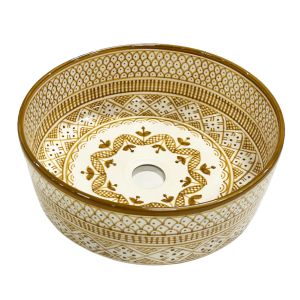 Marokkaanse keramische waskom 28 cm Goldenrod